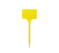 Etichette di piante di plastica all'aperto imperme Etichette for piante 100 pezzi for cartelli da giardino di tipo T multicolori scrivibili for la classificazione dei bonsai(Yellow)