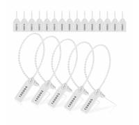 Etichette di plastica, Sigilli antimanomissione in plastica Fascette numerate Multicolor 1000 pz(White)