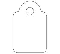 Etichette di sospensione bianche applicate 13 x 20mm 200 U. NEW