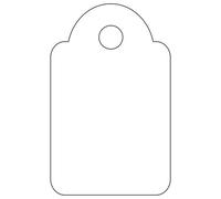 Etichette di sospensione bianche applicate 15 x 24mm 200 U. NEW