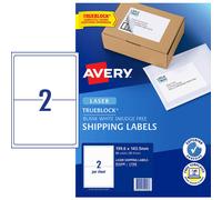 Etichette di spedizione Avery Laser, 50 pezzi, durevoli, lucide, resistenti all'