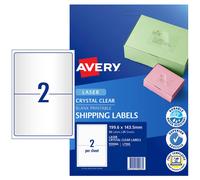 Etichette di spedizione Avery Laser, 50 pezzi, durevoli, lucide, resistenti all'