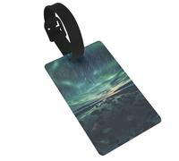 Etichette divertenti per bagagli da viaggio per donne e bambini, etichette per valigie, etichette per bagagli e zaini da viaggio Sea Under The Aurora Borealis