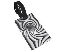 Etichette divertenti per bagagli da viaggio per donne e bambini, etichette per valigie, etichette per bagagli a spirale con illusione ottica GIF da viaggio per zaino