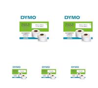 ETICHETTE DYMO LABEL WRITER CARTA PER DIREZIONI, 130 X 2 ROTOLI BIANCHI DA 89X28MM (Confezione da 5)