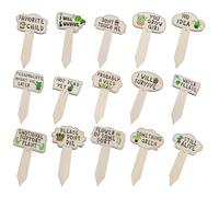 Etichette - Etichette da giardino | Etichette per vaso di fiori divertenti Set | Marcatori di fabbrica di erbe in legno impermeabile per interni | Marcatori per la na