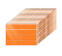 Etichette FINDAT rettangolari arancioni da 76 x 25 mm, in vinile, impermeabili, autoadesive, rimovibili, per ufficio, casa, affari, 160 unità