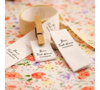 Etichette For Abbigliamento In Cotone Con Nastro Personalizzato 20x60 Mm, Cucito Personalizzato In Cotone For Articoli Fatti A Mano, Personalizzate Con Il Tuo Testo O Logo, Etichette Regalo(F,100Pcs)
