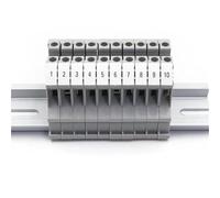 Etichette for terminali su guida DIN da 100 pezzi, serie ZB, identificazione trasparente dei cavi for blocchi in serie, etichette elettriche in plastica(61-70,ZB 5)