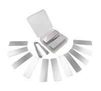 etichette giardini, 5 etichette metalliche scrivibili su entrambi i lati for la registrazione dei nomi di piante e alberi