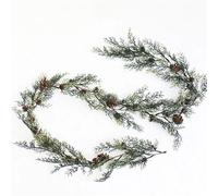 etichette giardini, Ghirlanda di Natale artificiale con foglie, rami, bacche rosse, pigne e vite for albero fai da te(Color2)