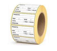 Etichette HACCP 30x50 mm Prestampate 1000 pz- Tracciabilità Alimenti, Campi Scadenza, Lotto, Operatore - Adesive per Cucina Professionale, Ristoranti, Mense, Laboratori