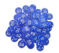 Etichette identificative in plastica con numero, Plastic Number Tags 500/1000pcs 1-500/1000 Engraved Key Cards Hotel Mailbox Gym Multicolor(1-1000 Blue White)