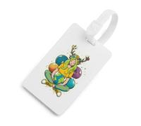 Etichette identificative per bagagli con stampa della Dea Madre Terra, ideali per valigie e zaini, con nome incluso.