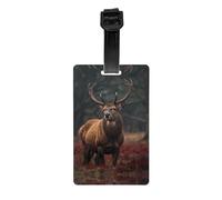 Etichette identificative per bagagli da viaggio con il ruggito di cervo rosso, per la privacy, con borsa, zaino, colori vivaci facili da identificare