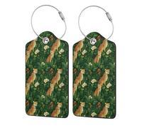 Etichette in acciaio inossidabile con motivo leopardato e floreale nella giungla tropicale, personalizzate per donne, uomini e bambini, 4 pezzi