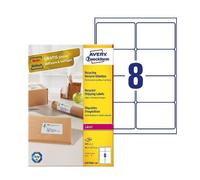 Etichette per buste e pacchi in carta riciclata - bianca - 99,1x67,7mm - 100 fogli - Avery