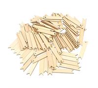 Etichette in Legno da 100 Pezzi, Etichette in Legno Vuote Etichette Artigianali con Foro, Etichette Regalo in Legno Non Finite, Etichette in Legno per Progetti Artigianali,