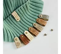 Etichette In Pelle Personalizzate Per Abbigliamento, Nome E Logo Personalizzabili Con Rivetti, Realizzate A Mano Per Maglieria E Uncinetto, Etichette Di Cura, 10-100 Pezzi