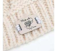 Etichette In Pelle Personalizzate Per Lavori All'uncinetto E A Maglia, Etichette In Pelle Con Rivetto Per Articoli Fatti A Mano, Etichette Per Lavori A Maglia, Quantità Personalizzabile