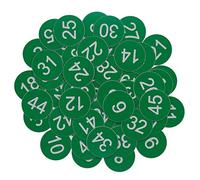 Etichette in plastica numerate incise, etichette identificative senza foro (1-50, verde)