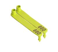 Etichette in plastica per animali da allevamento, Etichetta auricolare for l'identificazione del bestiame, 100 pezzi, multicolore, di varie dimensioni(7.5cm*0.9cm(2.95in*0.35in),Yellow 001-100)