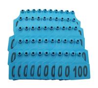 Etichette in plastica per animali da allevamento, Etichetta auricolare for l'identificazione del bestiame, 100 pezzi, multicolore, di varie dimensioni(10cm*7.5cm(3.93in*2.95in),Blue 001-100)
