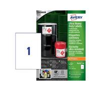 Etichette in Teslin bianco Avery Laser/I conf. 50 fogli - B4775-50