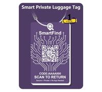 Etichette intelligenti per valigie, etichette da viaggio con codice QR con protezione della privacy e condivisione GPS opzionale, nessuna app necessaria, etichette durevoli per crociere, voli e viaggi