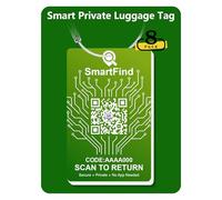Etichette intelligenti per valigie, etichette da viaggio con codice QR con protezione della privacy e condivisione GPS opzionale, nessuna app necessaria, etichette durevoli per crociere, voli e viaggi