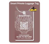Etichette intelligenti per valigie, etichette da viaggio con codice QR con protezione della privacy e condivisione GPS opzionale, nessuna app necessaria, etichette durevoli per crociere, voli e viaggi