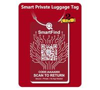 Etichette intelligenti per valigie, etichette da viaggio con codice QR con protezione della privacy e condivisione GPS opzionale, nessuna app necessaria, etichette durevoli per crociere, voli e viaggi
