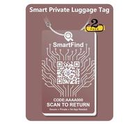 Etichette intelligenti per valigie, etichette da viaggio con codice QR con protezione della privacy e condivisione GPS opzionale, nessuna app necessaria, etichette durevoli per crociere, voli e viaggi