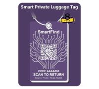 Etichette intelligenti per valigie, etichette da viaggio con codice QR con protezione della privacy e condivisione GPS opzionale, nessuna app necessaria, etichette durevoli per crociere, voli e viaggi