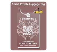 Etichette intelligenti per valigie, etichette da viaggio con codice QR con protezione della privacy e condivisione GPS opzionale, nessuna app necessaria, etichette durevoli per crociere, voli e viaggi