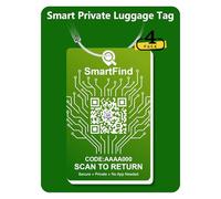 Etichette intelligenti per valigie, etichette da viaggio con codice QR con protezione della privacy e condivisione GPS opzionale, nessuna app necessaria, etichette durevoli per crociere, voli e viaggi
