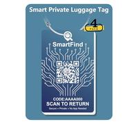 Etichette intelligenti per valigie, etichette da viaggio con codice QR, protezione della privacy e condivisione GPS opzionale, senza bisogno di app, etichette durevoli per crociere, voli e viaggi (4