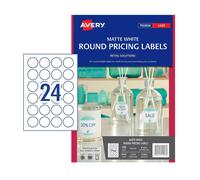 Etichette laser Avery Premium rotonde adesive rimovibili da 40 mm, confezione da