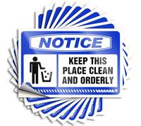 Etichette Lettura Decor Avviso Keep This Place Clean and Orderly Teacher Apprezzamento Bulk Indoor & Out | Nuovo driver per auto Whisky segni per casa bar (8 x 12 cm - 5 pezzi)
