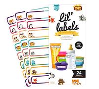 Etichette Lil’ per biberon - etichette per gli asili nido, scrivibili e lavabili, autoadesive/autolaminanti etichette per bambini