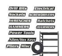 Etichette Magnetiche Cassetta Attrezzi - Adesivi Magnetici Per L'organizzazione Dei Cassetti,Cartellini Per Cassetti Toolbox - Per Identificare Carrelli Garage Armadio Officina Casa