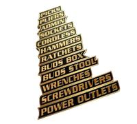 Etichette Magnetiche Per Cassetta Attrezzi | 12 Pezzi Organizzazione Strumento Identificazione - Etichette Organizzazione Magnetiche Cassetta Attrezzi | Per Carrelli, Cassetti E Armadietti Metallici