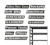 Etichette Magnetiche Per Cassetta Degli Attrezzi - 12 Pezzi Etichette Magnetiche Armadio Utensili | Segnalini Portachiavi | per Casa Cassetto Garage Azienda Aula Laboratorio Ufficio Collegio Dormitori
