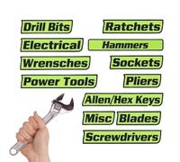 Etichette magnetiche per cassetta degli attrezzi, 12 pezzi, magnete forte, etichette di stampa per lettura orientale, per garage, armadietti, cassetti, officine, meccanici, identificazione