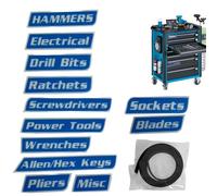 Etichette magnetiche per cassetta degli attrezzi | 12 pezzi strumenti per l'organizzazione e l'etichettatura, etichette magnetiche, per carrelli in acciaio, cassetti e armadi
