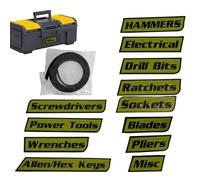 Etichette magnetiche per cassetta degli attrezzi - 12 pezzi utensili per l'organizzazione e l'identificazione | Etichette adesive per forziere degli attrezzi, per carrelli in acciaio, cassetti