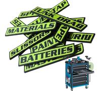 Etichette magnetiche per cassetta degli attrezzi - Confezione da 12 etichette magnetiche per cassetta degli atrezzi, etichetta per organizzazione cassettaa deglii attrezzi | riutilizzabili pe