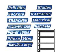 Etichette Magnetiche Per Cassetta Degli Attrezzi - Magnete Forte Da 12 Pezzi | Etichette Per L'organizzazione Del Gabinetto Degli Attrezzi | Per L'organizzazione Che Identifica Il Posizionamento Dei C