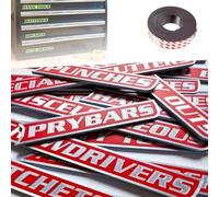 Etichette magnetiche per cassetta degli attrezzi, resistenti, di alta qualità, per l'organizzazione degli attrezzi, confezione da 12/24/36 etichette per meccanici, fai da te e officina, colore rosso