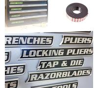 Etichette magnetiche per cassetta degli attrezzi, resistenti, di alta qualità, per l'organizzazione degli attrezzi, confezione da 12/24/36 etichette per meccanici, fai da te e officina, colore nero